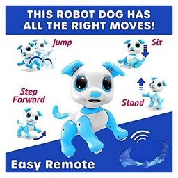 TurtleBee Toby Robot Dog ToyInteractive Robotic Dog, Walks, Dances, Barks, Follows Commands | Robot Toy | Robotic Toys for Boys & Girls & Kids | Blue image 5