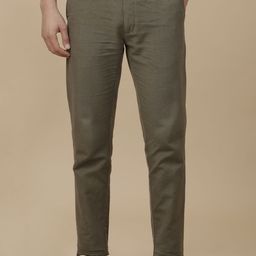 Linen Club Men Contemporary Fit Casual Trouser-image-89