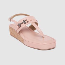 Inc 5 Women Solid Wedge Sandals with Buckle Detail-12