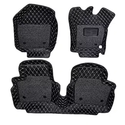 Auto Pearl 7D Car Floor Mats Luxury Leatherite Black Compatible For Volkswagen Tiguon 5 Seater, 7DMAT_BLK_Tiguon_5seater-picture-45