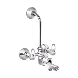 Gold Bell Single Liver Heavy Brass 3 In 1 Wall Mixer Set, 3-1-Siya-Single liver-image-43