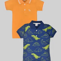 BAESD Boys 2 Printed Polo Collar Tropical T-shirt-image-48