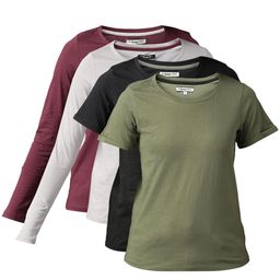 Roadster Women Pack Of 4 Solid Round Neck Pure Cotton T-shirts-image-32