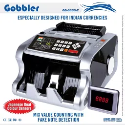 Gobbler GB-8888-E Fully Automatic Mix Note Value Counting Machine with Fake Note Detection image 2