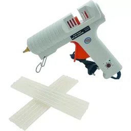 CRAFTYGUN 150 W Trigger Feed Hot Glue Gun White with 10 Stick, FD-150 W-45