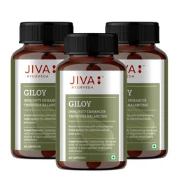 Jiva Set Of 3 Giloy Capsule For Digestion 60 Capsules Each-79
