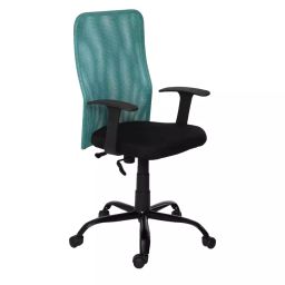 Vassio Breathable Mesh Green and Black Revolving Chair For Office-picture-29