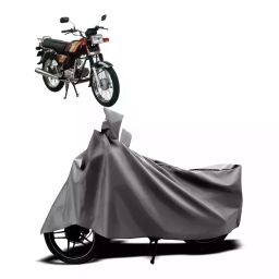 Auto Pearl Two Wheeler Cover with Bag for Hero CD 100 SS, Silver-image-119