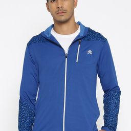 OFF LIMITS Men Blue Solid Hooded Sporty Jacket-20
