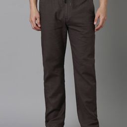 THE BEETEL HOUSE Men Relaxed Fancy Linen Trousers-image-97