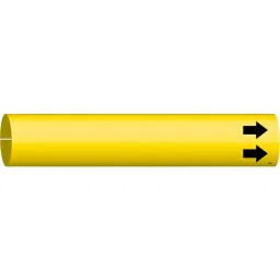 BRADY Pipe Marker No Legend Yellow & Black for 2-1/2 to 3-7/8 inch Outer Diameter Pipe, 5GYJ4-image-52