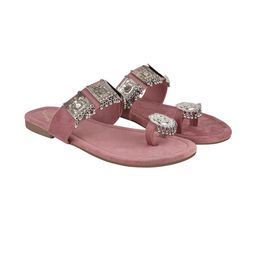 Stylestry Girls Embellished Ethnic One Toe Flats-image-5