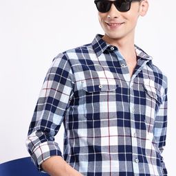 Aeropostale Men Premium Tartan Checked Pure Cotton Casual Shirt-image-70