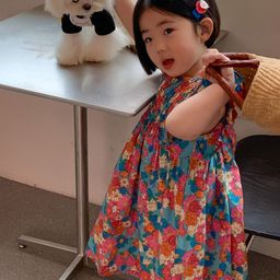 LULU & SKY Floral Print Flutter Sleeve A-Line Dress image 3