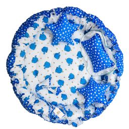 Fareto New Born Baby Super Soft Sleeping Nest Bed  Bedding Set - Blue-picture-23
