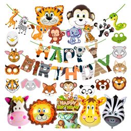Bubble Trouble Jungle Safari Birthday Decoration Kit Multicolor - Pack of 22-13