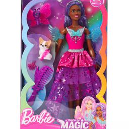 Barbie Doll with 2 Fantasy Pets & Dress Pink & Purple - Height 29 cm-18