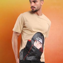 WROGN Men Graphic Printed Round Neck Pure Cotton Relaxed Fit T-shirt-image-32