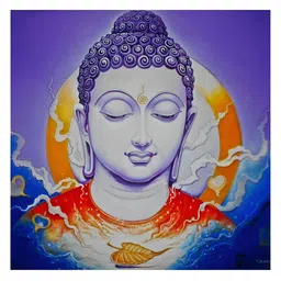Inephos Purple & Orange Religious Printed Canvas Wall Art-picture-18