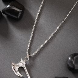Roadster Silver Plated Stainless Steel Pendant With Chain-53