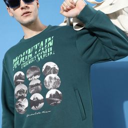 Difference of Opinion Men Printed Oversized Fleece Sweatshirt-picture-18