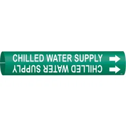 BRADY Plastic Pipe Marker Chilled Water Supply Green and White 2 x 2 x 0.03 inch, 6GP96-image-65