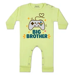 Arvesa Kids-Unisex Yellow Cotton Rompers-picture-33