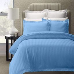 tundwal's Blue Striped Printed Microfiber 210 TC King Bedsheet Sets - 2.23 m x 1.45 m-image-98