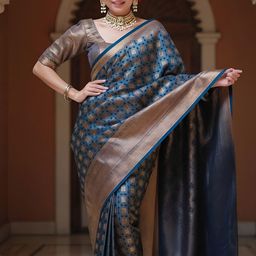 VILLE FASHION Ethnic Motifs Woven Design Kota Saree-picture-10
