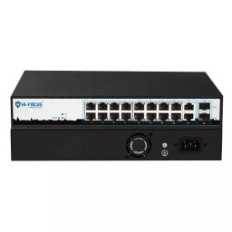 Hi-Focus 16 Port POE with 2-Port Giga Uplink and 1-Port SFP HF-SGFH16-300W-20
