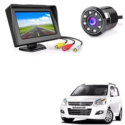 Auto Pearl 2-in-1 LCD Display Indicator Sound Alarm Car Reverse Parking Sensor Camera with CCD LED Night Vision for WagonR 2013 (BPC248)-27