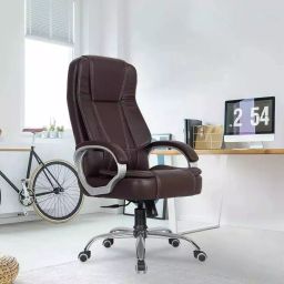 Ib basics High Back Leatherette Ergonomic Office Executive Chair Brown, Ergo002-14
