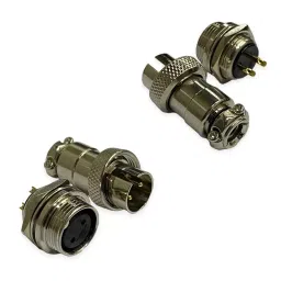 SETMI INDIA GX16 Reverse Polarity Aviation Connector 2-Pin 16 mm 10 A 250 V with Threaded Lock image 4