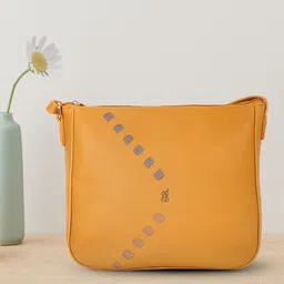 Baggit Women Yellow Structured Sling Bag-5