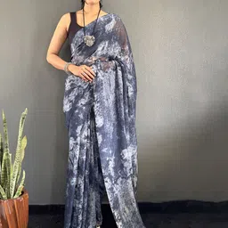 Mitera Tie and Dye Pure Georgette Saree-image-71