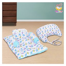 SafeChamp Lite Air Baby 4-Piece Set And Feeding Pillow Combo (Pack -2) (Blue)-7