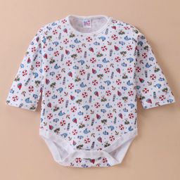 Ben Benny 100% Cotton Interlock Knit Full SleevesOnesie Beach Theme - White-image-18
