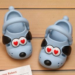 Yellow Bee Puppy With Sunglasses Detailed Clogs - Blue-image-66