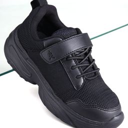 Pine Kids School Shoes with Velcro Closure - Black-image-99