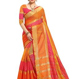Moda Rapido Checked Woven Design Kota Doria Saree with Blouse Piece-image-31