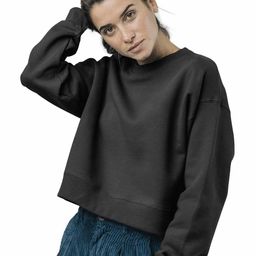 NOTWILD Women Pullover Cotton Crop Sweatshirt-image-57