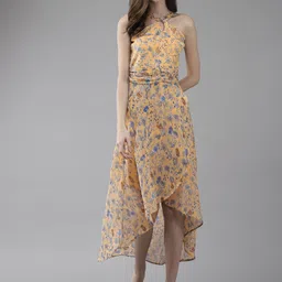 BAESD Floral Printed Sleeveless Fit and Flare Midi Dress-image-19