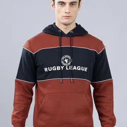 Cantabil Men Typography Printed Hood Pullover Sweatshirt-image-29