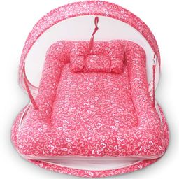 Kradyl Kroft Bassinet Style Mosquito Net Bedding for Infants- Peaches & Cream image 4