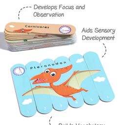 Intelliskills Counting & Spelling Stick Puzzle Dinosaurs - 24 Pieces image 5