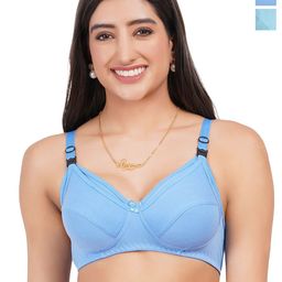 Liigne Pack Of 2 Full Coverage Non Padded Cotton Maternity Bras-15
