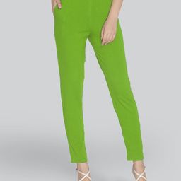 LYRA Women Green Smart Solid Trouser-image-99