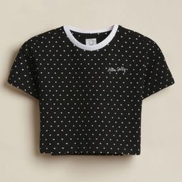Allen Solly Junior Girls Polka Dots Printed Round Neck Cotton T-shirt-picture-3