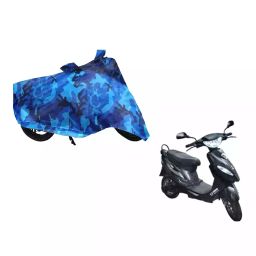Auto Pearl Waterproof Two Wheeler Cover For Hero Electric Zippy (Blue)-image-91