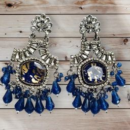 Anouk Artificial Stones Studded And Beaded Contemporary Drop Earrings-23